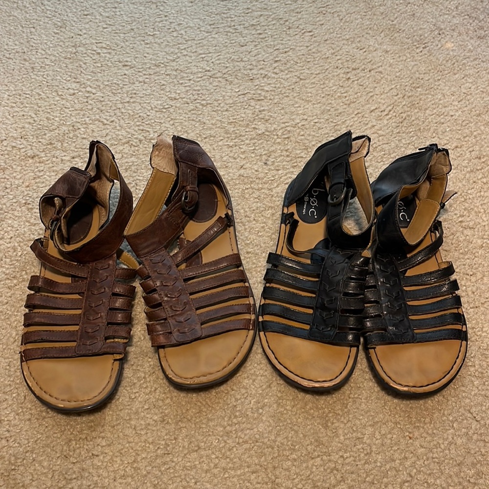 BOC gladiator sandals *both pairs*